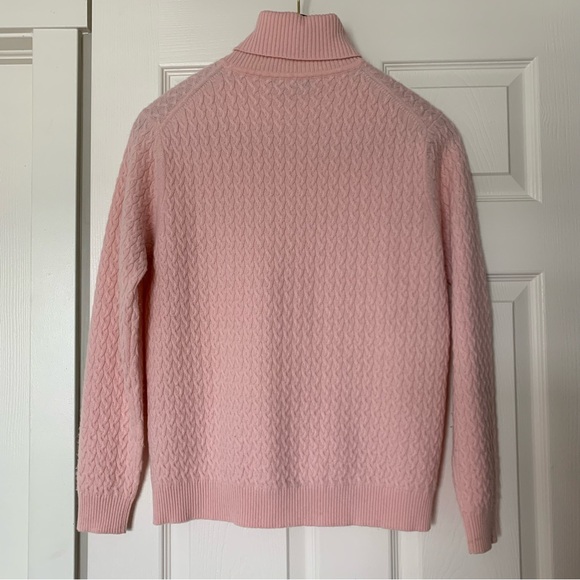 100% Cashmere Pink Turtleneck Sweater Size M - Picture 4 of 7
